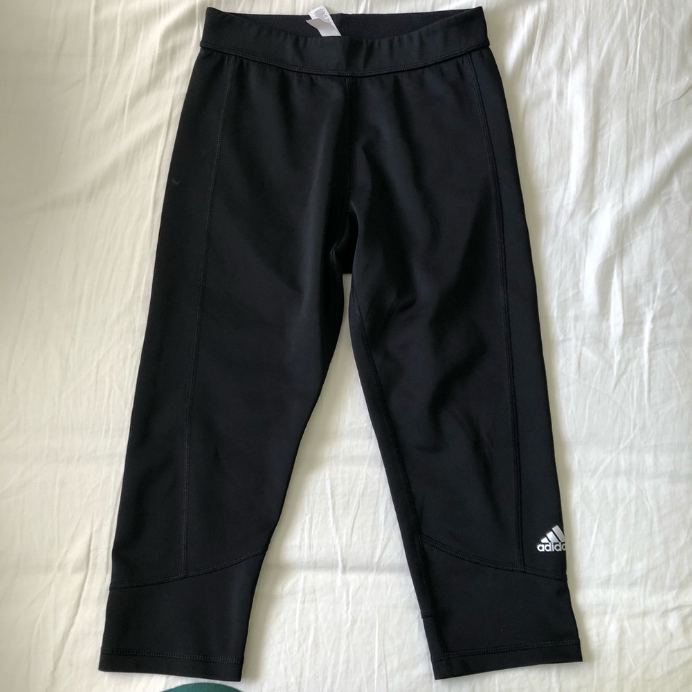 Adidas Climalite 3/4 Cropped Black Leggings